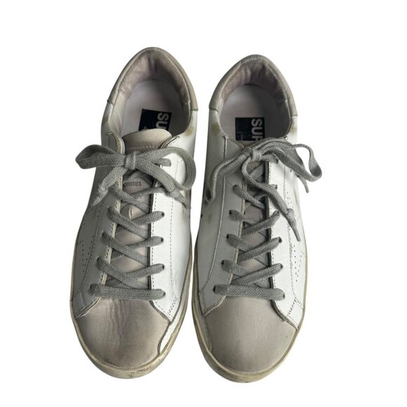 GOLDEN GOOSE superstar white leather perforated star Womens Sneakers size 38 8 - Picture 2 of 14